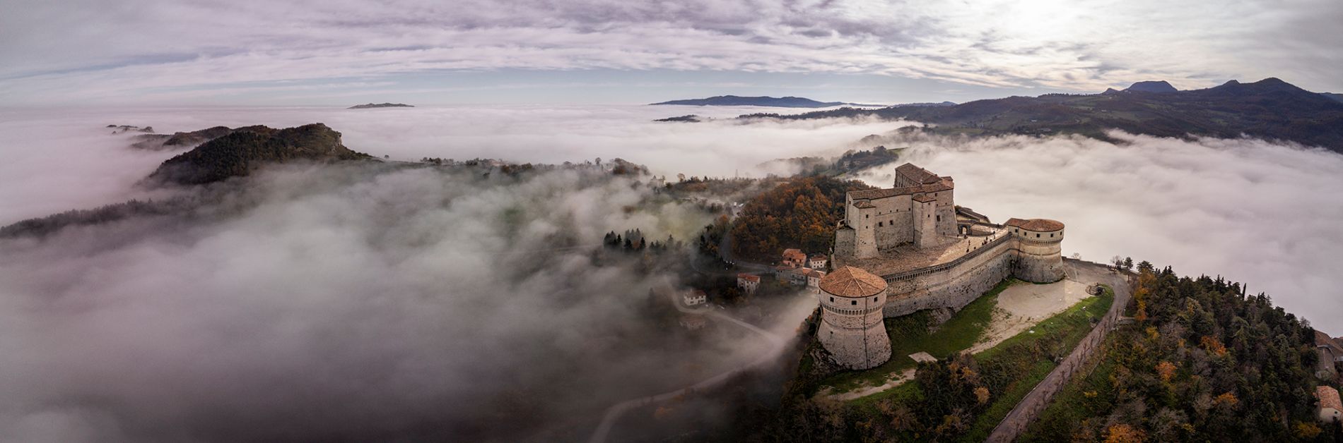 San Leo Castle in the clouds